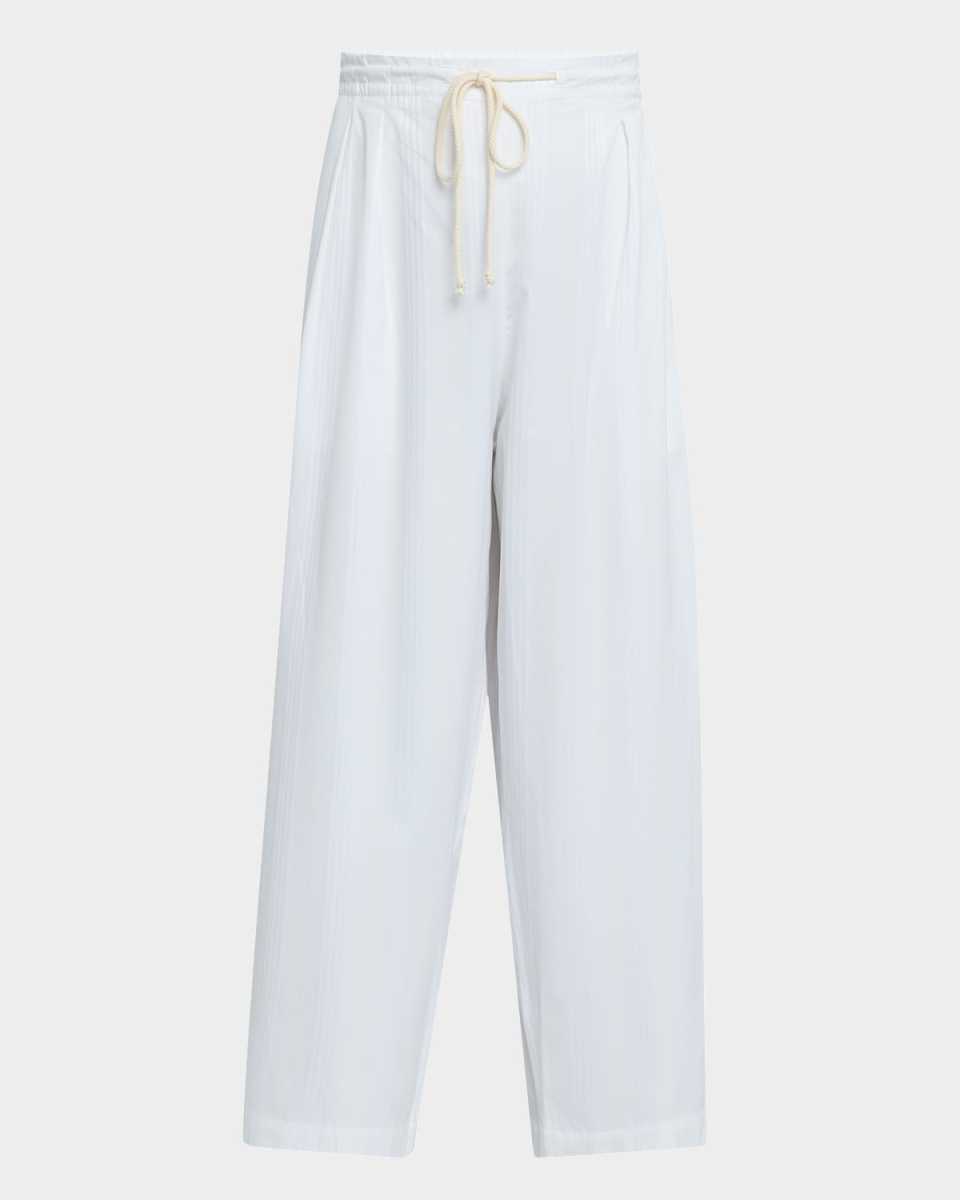 Cropped Organic Cotton Sateen Pants